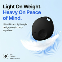 Etiqueta Inteligente de Seguimiento de Objetos de Plástico, Resistente al Agua IP6X, Localizador para Android, Funciona con Google Find Hub para Llaves, Bolsos y Equipaje
