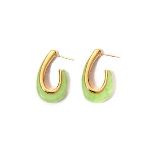 Pendientes de Moda, Acero Inoxidable 316L, Baño de Oro PVD, Sostenibles y Resistentes - Product Image 1