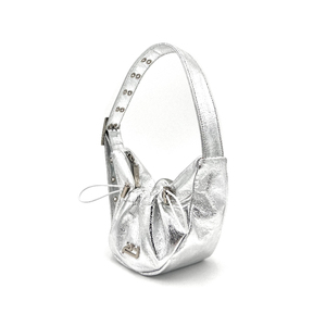 Sac fourre-tout léger en nylon Cosmo Silver personnalisé pour usage quotidien avec détail œillet à cordon, vente en gros - Product Image 5