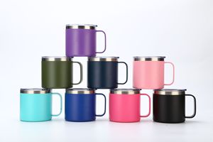 Taza Aislada de Acero Inoxidable con Recubrimiento <span class=keywords><strong>en</strong></span> <span class=keywords><strong>Polvo</strong></span> de 14 oz, Personalizada OEM/ODM, con Asa, Admite Grabado Láser, Serigrafía e Impresión UV de Logotipo - Product Image 5