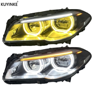 Accessoires automobiles KUYINKE, phares pour BMW Série 5 F10 F18 11-17, phares Angel Eyes, éclairage avant à commutation, Plug and Play - Product Image 1