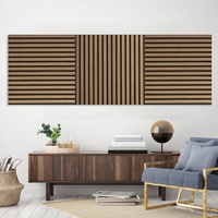 Panneaux insonorisants en fibre de polyester de placage de panneau acoustique en bois assemblé libre de cinéma moderne