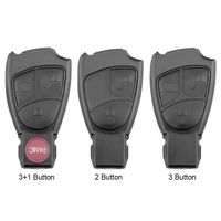 Boîtier de clé de voiture ABS noir à 2/3/4 boutons, télécommande pour Mercedes Ben Classe C/B/E (W203/W211/W204/YU/BN/CLS/CLK)-B-enz-KS09