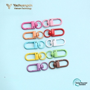 Colorful <b>Plastic</b> Carabiner Keychain Clips 10pcs Universal Use Pastel Tone <b>Hooks</b> - Product Image 3