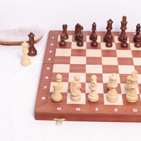 15 "Magnetic Wooden Chess Sets Schach Checkers Set mit 2 Extra Queens Faltbares Holz schachspiel Board Handmade Portable