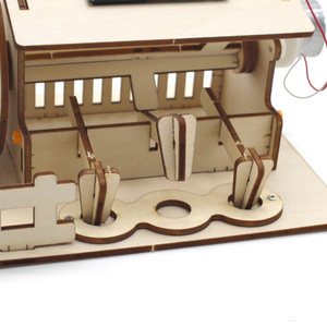 Solar Powered Wooden Water Mill Kit For Science Education <b>Model</b> <b>Building</b> Toy 7-9 Years Old - Product Image 3