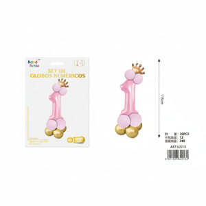 32 pollici rosa numero 1 a forma di corona di alluminio palloncini stampati decorazione di nozze per le celebrazioni - Product Image 2