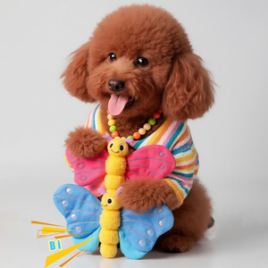 Juguete de Peluche para Perros con Sonido, Mariposa, con Papel Arrugado, Interactivo, para Masticar y Dientes, Diseño de Dibujos Animados - Product Image 3
