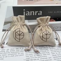 Petite pochette en velours, toucher doux, résistante à la poussière, logo personnalisé, différentes tailles, sacs d'emballage en velours avec cordon de serrage