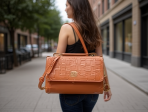 Borsa tote da donna con doppio manico in microfibra, pelle sintetica, tinta unita, per uso quotidiano, per tutte le stagioni - Product Image 2