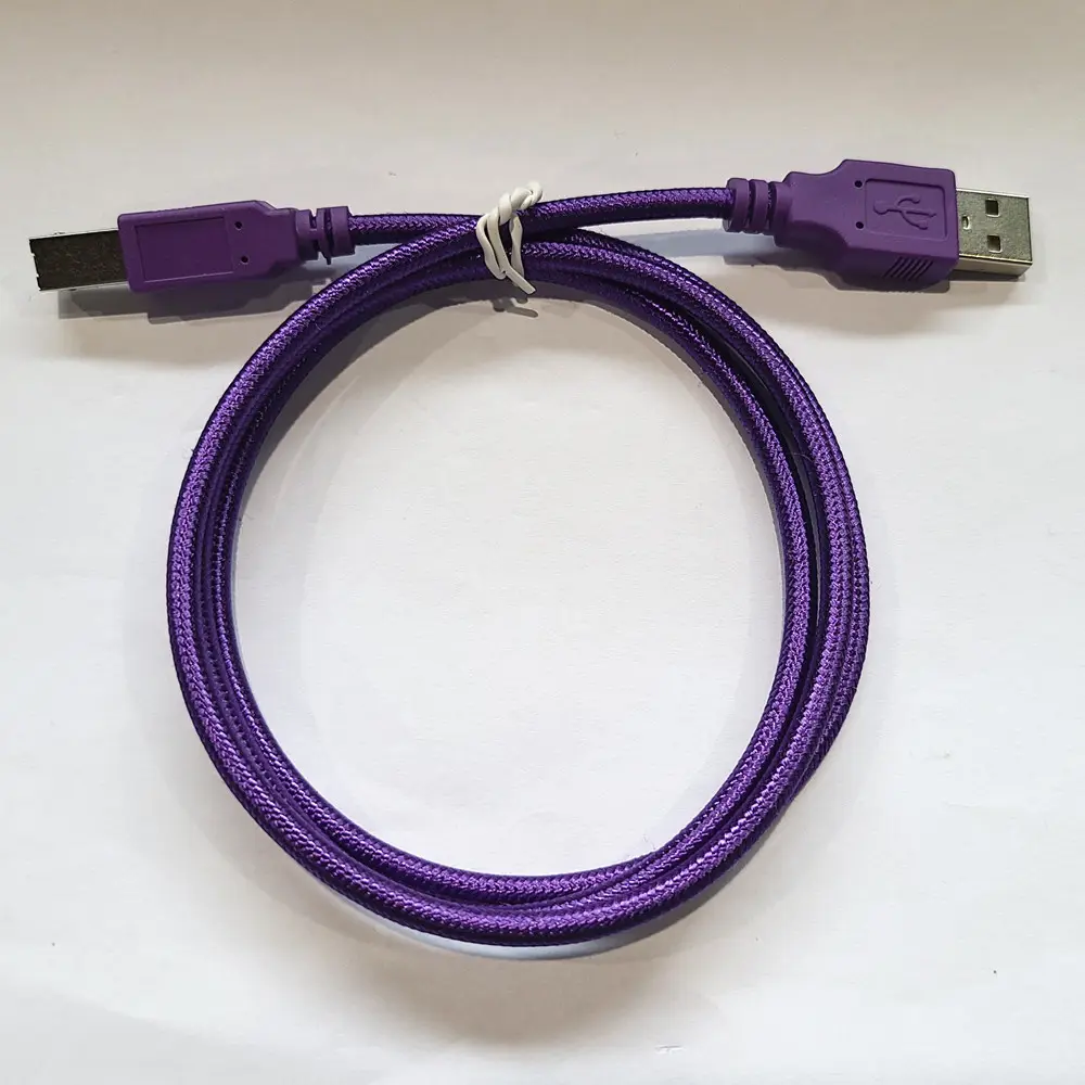 Colorful nylon braided USB 2.0 Type-A male to type B Male USB extension cable for Printer cable