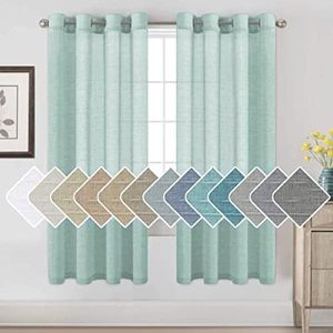 Rideaux en voile de lin synthétique prêts à poser, personnalisés XinLan, rideaux transparents doux et diffuseurs de lumière pour l'intimité - Product Image 1