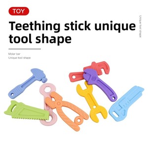 Jouets <span class=keywords><strong>de</strong></span> dentition en silicone <span class=keywords><strong>de</strong></span> qualité alimentaire pour bébés <span class=keywords><strong>de</strong></span> 0 à 24 mois, emballage individuel, pour l'exportation - Product Image 2