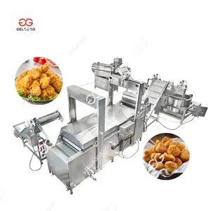 Gelgoog pianta automatica girasole macchina per friggere pasta di pollo pasta di pollo linea di produzione di Snack