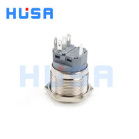 HUSA 22mm étanche métal momentané bouton d'alimentation interrupteur 12V 24V voiture moteur démarrage bouton poussoir interrupteur pour contrôle