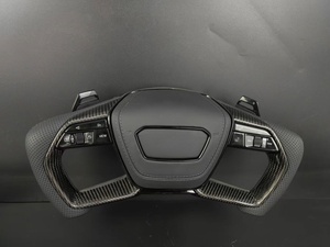 Volant de direction style F1 en fibre de carbone et cuir avec boutons multifonctions pour <span class=keywords><strong>Audi</strong></span> A3/A4/A5/A6/A7/A8/<span class=keywords><strong>Q5</strong></span>/Q7/RS Series - Product Image 2