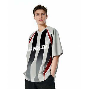 2026 Custom Oem/Odm Pattern Printed Sports Digital Printed Jersey V-Neck Men's <b>T</b>-<b>Shirt</b> - Product Image 2