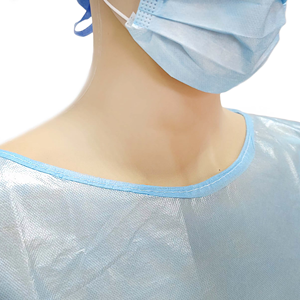 Robe jetable d'isolement blouse médicale imperméable PP + PE avec certification CE - Product Image 1