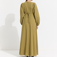Robe Musulmane Élégante en Coton Premium Willson pour Femme, Longue Robe Arabe Modeste de Dubaï, Tenues Musulmanes Élégantes pour Femme 2026