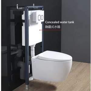 โถสุขภัณฑ์แบบแขวนผนัง OVS Ce Cupc P-trap 180 มม. แบบฝังผนัง ชิ้นเดียว ผลิตจากเซรามิก สำหรับบ้านพักอาศัย ห้องน้ำ รุ่น WC-18001R เซรามิก - Product Image 2