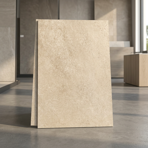 Baldosas de Porcelana Resistentes Color Beige Piedra Martillada de 60x60cm para Estacionamientos, Exteriores y Pisos de Uso Comercial - Product Image 3