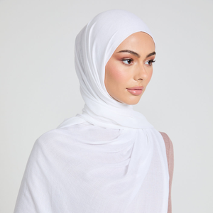 Chal de moda personalizado transpirable de alto grado, hiyab de algodón Modal islámico, turbantes Bawal de peso ligero para musulmanes para otoño - Product Image 3