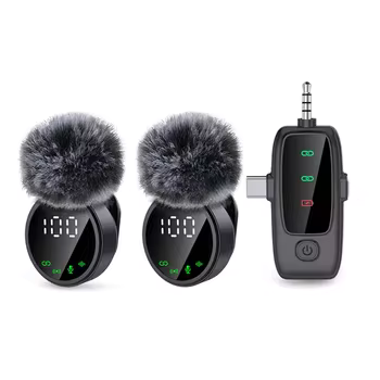 A83 2.4G Wireless Lavalier Microphone Magnetic Suction Full Directionality Noise Reduction Type C Outdoor Live Streaming Mic