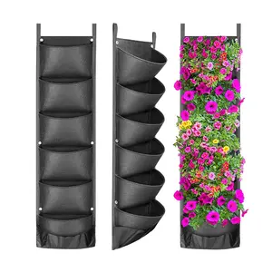 New Layout Waterproof 6 Pockets Flowerpot Bag Vertical wall Hanging Garden Planter for balcony Garden Home Decoration
