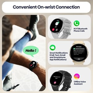 Montre connectée S61 <span class=keywords><strong>GTR</strong></span> <span class=keywords><strong>3</strong></span> <span class=keywords><strong>Pro</strong></span> avec appels vocaux, écran AMOLED 1,43'', acier inoxydable 316L, bracelet en caoutchouc, étanche, tracker d'activité - Product Image 6
