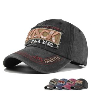 Casquettes de baseball vintage en coton délavé style papa, broderie 3D, pour la vente en gros - Product Image 1