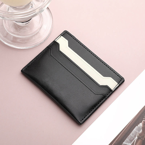 Nuovo Design <span class=keywords><strong>Portacarte</strong></span> in Pelle PU con Logo Personalizzato, Portamonete Sottile di Lusso, Portafoglio da Donna con <span class=keywords><strong>Clip</strong></span> 2024, Piccolo Formato per Donne - Product Image 4