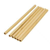 Pailles en bambou naturel écologiques, adaptées aux bubble tea et aux smoothies, biodégradables, réutilisables, idéales pour la maison.