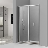 Cabine de douche pliante en verre trempé de 6mm encadrée