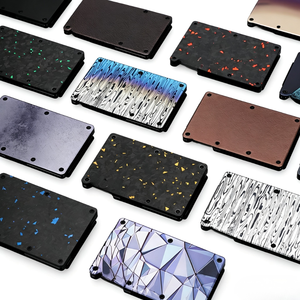 Minimalist RFID Blocking Forged Carbon Fiber Card Holder Money Clip for Promotion Lightweight Tactical <strong>Metal</strong> <strong>Wallet</strong> - Product Image 1
