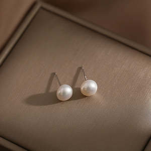 Natural Freshwater AAA Grade Potato Shape Trendy <b>Stud</b> <b>Earrings</b> - Product Image 6