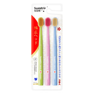 Spazzolino da denti con Logo 3D personalizzato con manico ergonomico colorato e setole morbide ad alta densità - Product Image 4