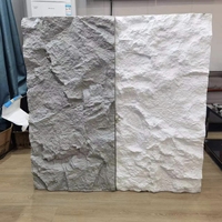 Carreaux de panneaux muraux en fausse pierre artificielle souple et blanche, imperméable à l'eau, durable, pour l'extérieur, grande dalle extérieure
