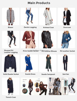 Jaket Mantel Kerah Tegak Slim Wanita Eropa Amerika untuk Musim Gugur dan Musim Dingin, Serbaguna, Kasual, Modis, Bahan Suede Kulit Domba