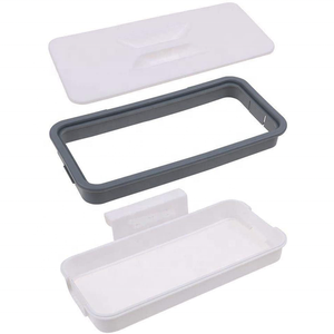 Vente chaude : support de rangement pour poubelle de <span class=keywords><strong>porte</strong></span> d'armoire de cuisine, avec <span class=keywords><strong>couvercle</strong></span>, en plastique, support de sac poubelle suspendu - Product Image 3