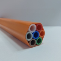 7 vías 12/10mm Pe Sheath 1,2mm Direct Bury Hdpe Microduct Tube Bundle con cable trazador que sopla fibra óptica Cable Paquete de fibra