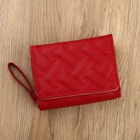 Tas Dompet Wanita Kulit Minimalis Estetis Desainer Logo Kustom Tren 2026, Ukuran Kecil, Resleting, Anti RFID, Tempat Kartu, Tempat Koin
