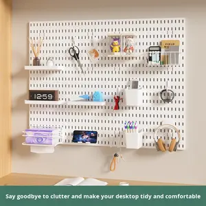 Panneau mural en plastique pour entrée, montage mural sans perçage, crochet universel multifonctionnel, panneau mural multifonctionnel - Product Image 2