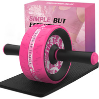 Rouleau abdominal antidérapant élargi pour femmes ou hommes, nouveau design, équipement de gym à domicile pour débutants