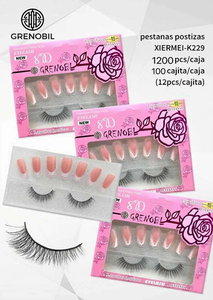 Set di Ciglia Finte Grenoble 0.07mm in Fibra Sintetica Effetto 3D con Fascia Trasparente Invisibile, Confezione Standard in Scatola - Product Image 3