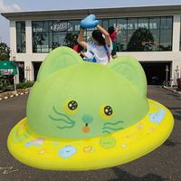 Mascotte gonflable publicitaire personnalisée 360° en forme de lapin lumineux, étanche et durable, pour événements extérieurs et Noël