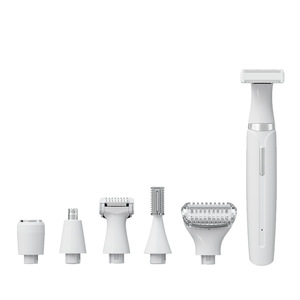 6-in-1 Rotating <b>Disc</b> Rechargeable Electric Shaver & Trimmer for Women-Painless Facial Bikini & Body Hair Removal Washable - Product Image 5