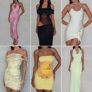 Venta al por Mayor de Fábrica, Vestidos de Verano para Mujer, Estampados, Estilo Vintage, Sexys, Envíos Aleatorios, Baratos - Product Image 1