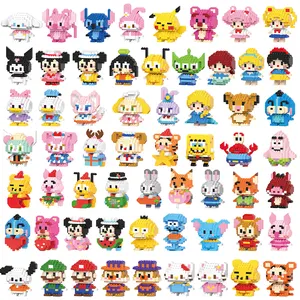 Yeni merhaba tokidoki sansanes kör kutu kitty bricks mi tuğla karikatür sansanes Nano yapı taşları setleri Nano blok oyuncaklar çocuk oyuncakları