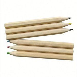 Crayons de couleur miniatures en bois naturel pour enfants de 3,5 pouces - Product Image 4