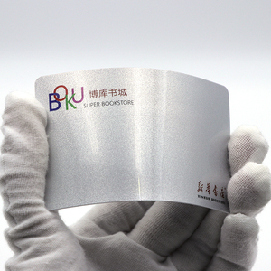 Impresión de tarjetas de visita personalizadas de lealtad de membresía de plástico plateado liso de gama alta - Product Image 2